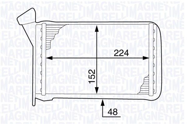 MAGNETI MARELLI Lämmityslaitteen kenno 350218343000